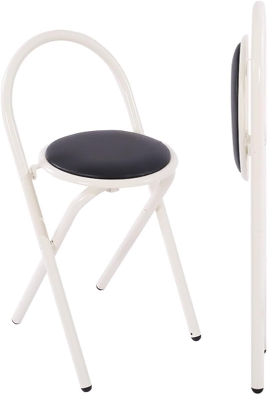 18in Padded Folding Stool with Backrest R40609