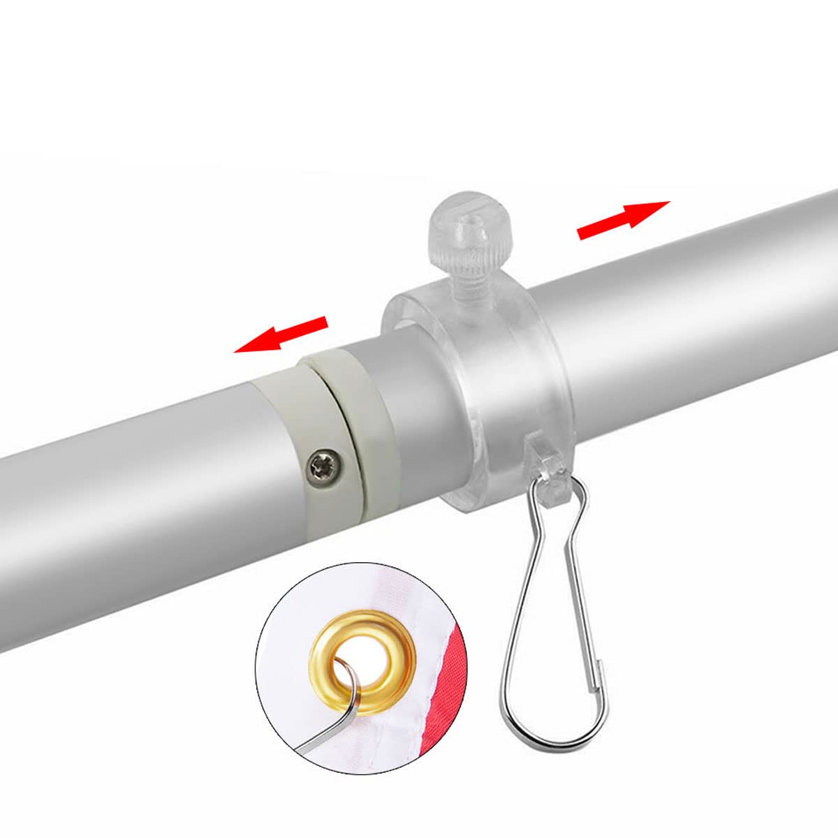 6ft Outdoor Flagpole C331347