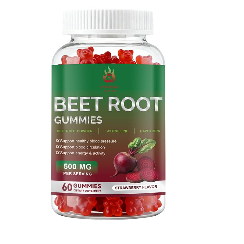 Beet Root Gummies 60 Chews Vegan Non-GMO Gluten Free Supplement P827017