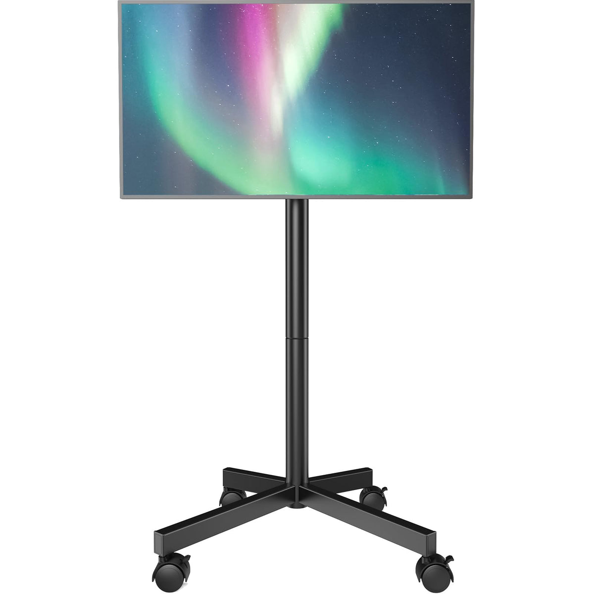 Mobile TV Cart Stand with Wheels, Height Adjustable, Holds up to 88 lbs M379