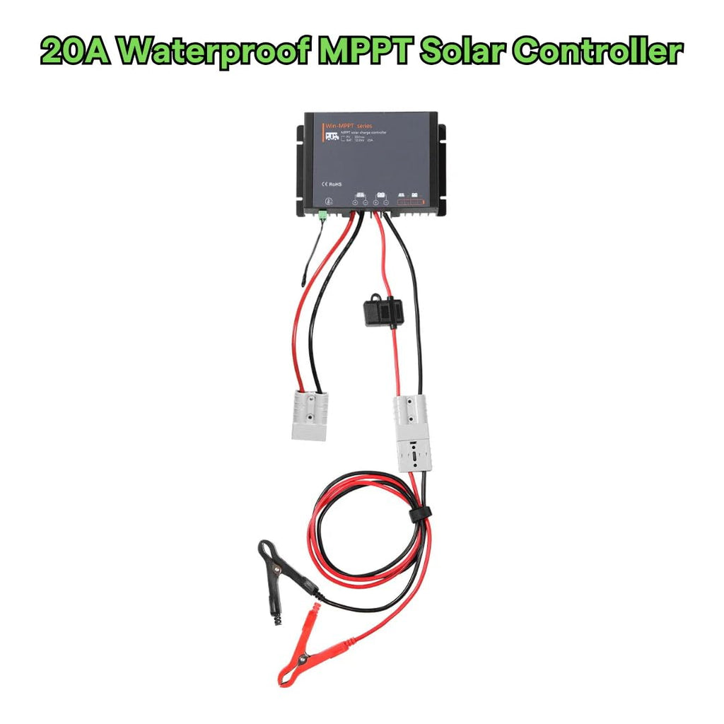 300W 12V Portable Solar Panel Blanket with 20A MPPT Charger Controller V1943