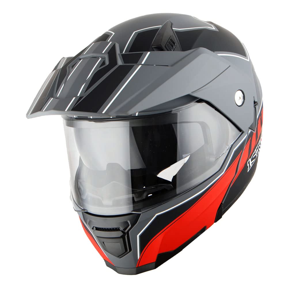Motorcycle Modular Flip up Full Face Helmet Dual Visor E91687
