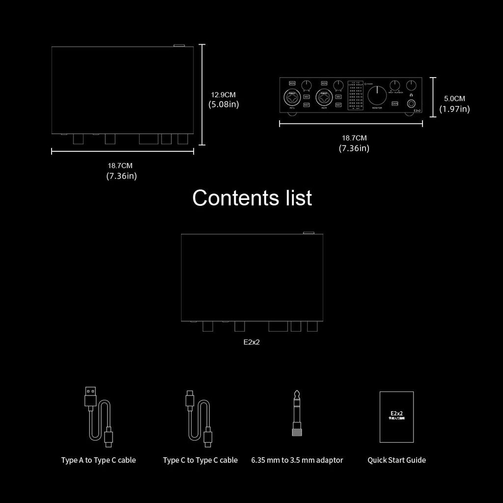 USB Audio Interface with 48V Phantom Power, Black Q56921