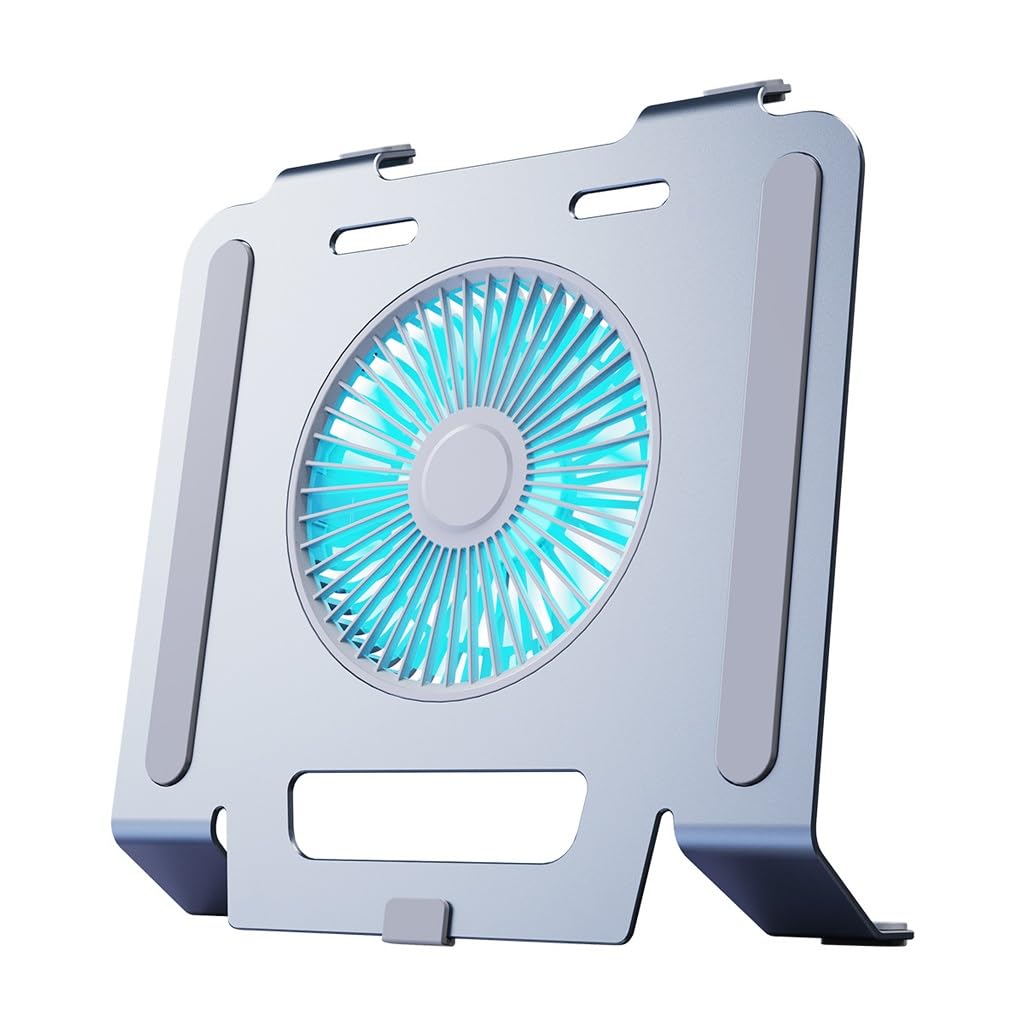 Aluminum Alloy Three Speed Regulation Desktop Fan Laptop Stand Gray B1923