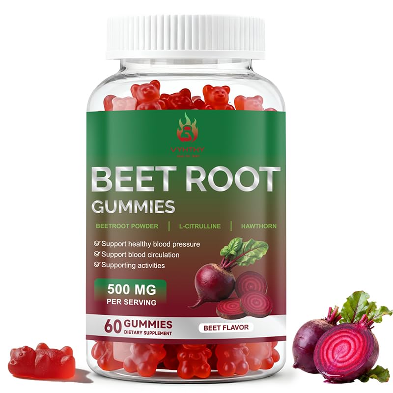 Beet Root Gummies 60 Chews Vegan Non-GMO Gluten Free Supplement P827017