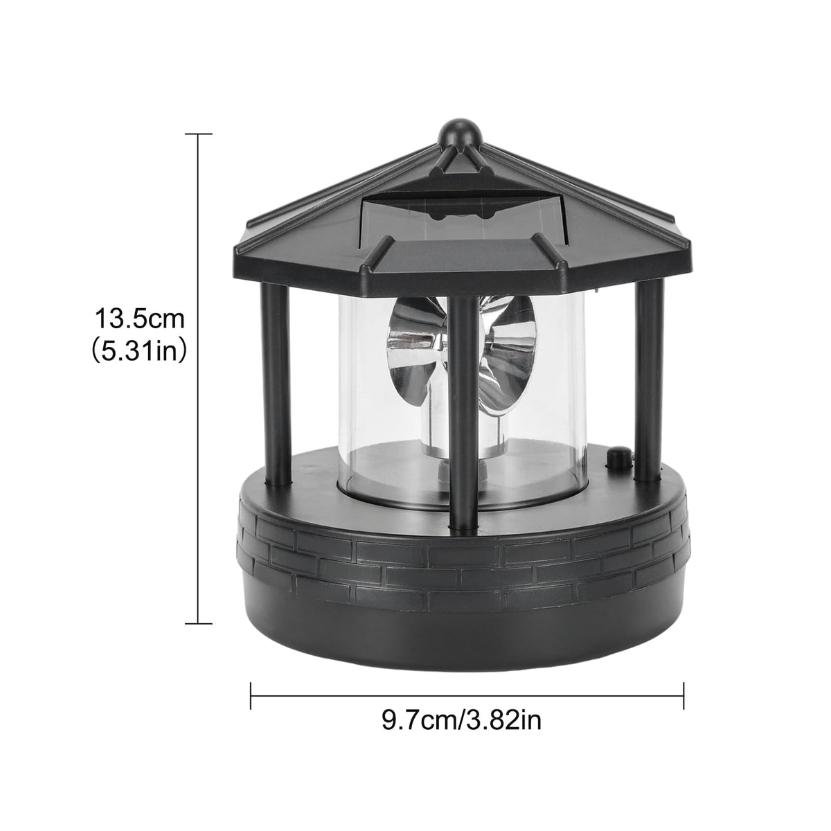 Black Solar Lighthouse Light Y986