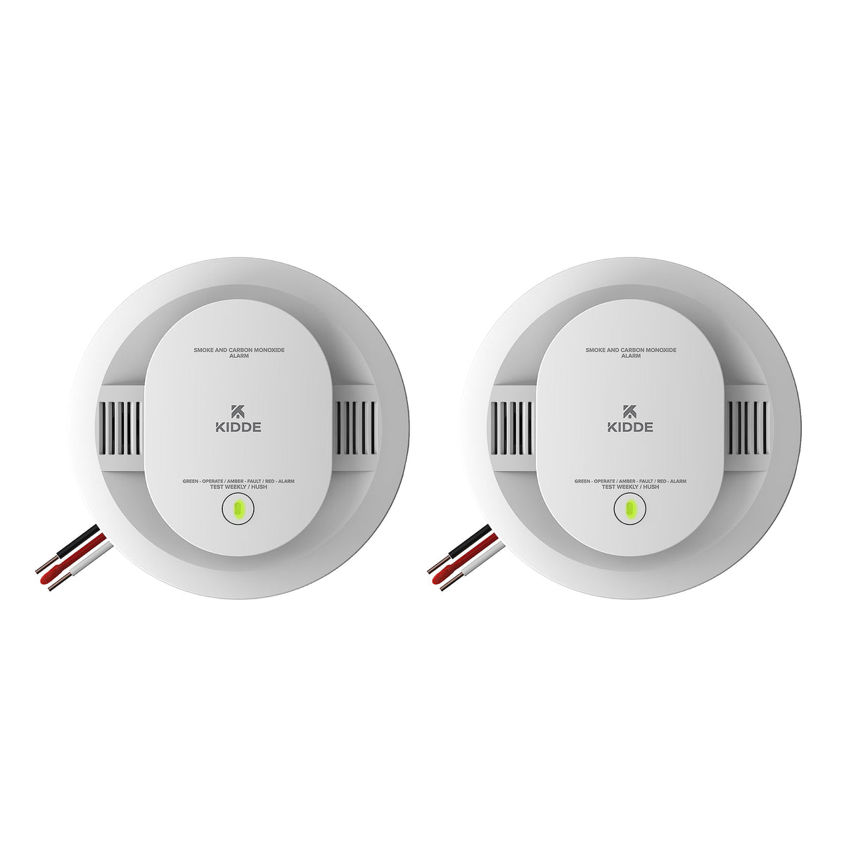 Hardwired Smoke & Carbon Monoxide Detector with Battery Backup, 2 Pack U952433