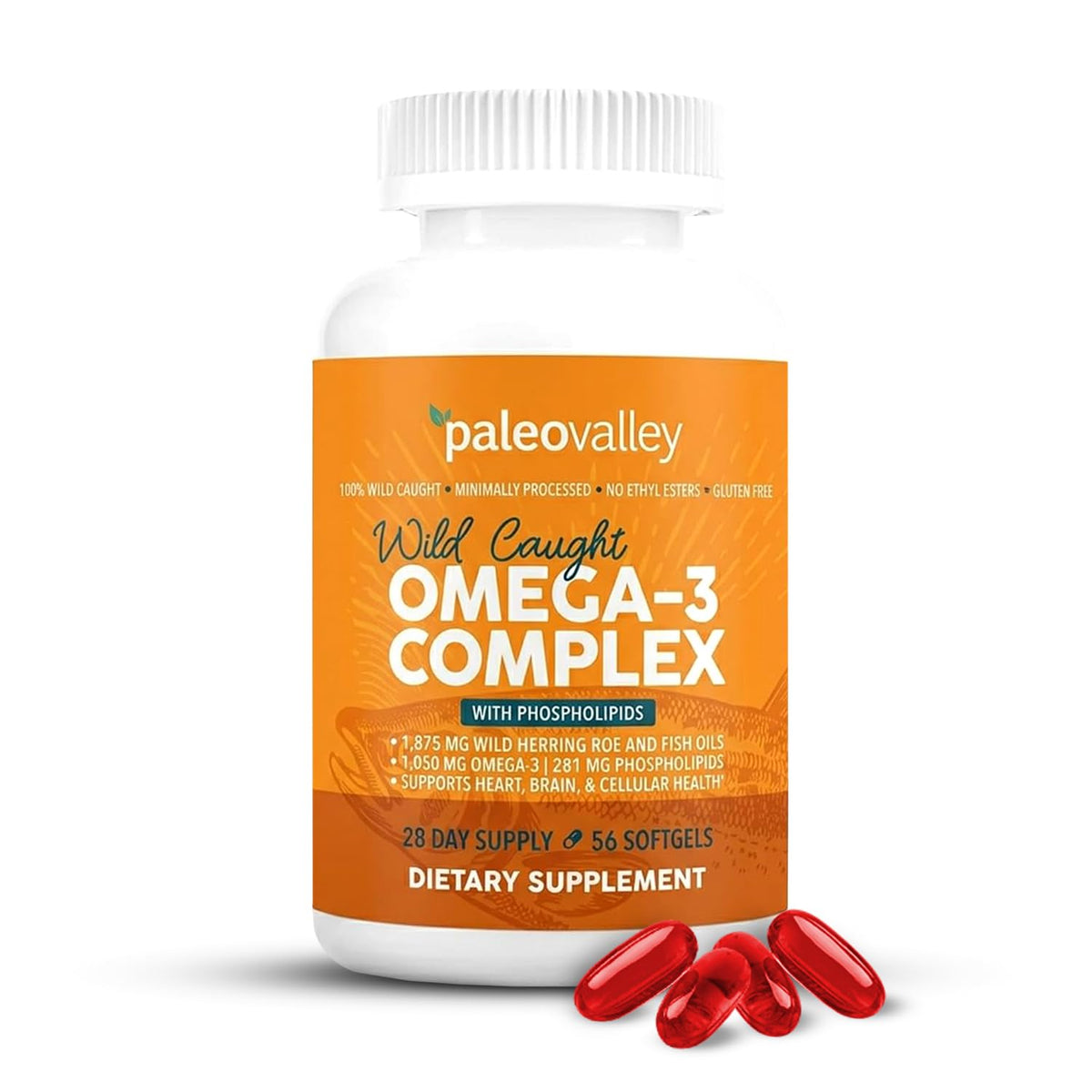 Wild Caught Omega-3 Fish Oil 750mg DHA 187mg EPA I636067