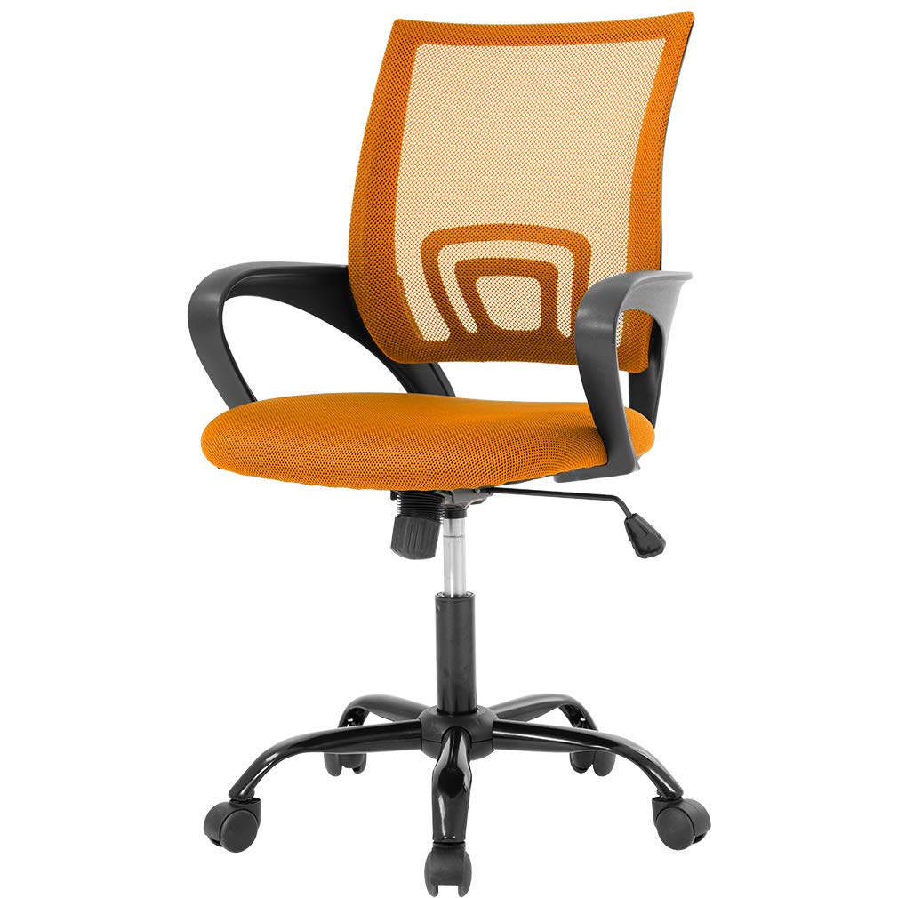 Orange Mesh Office Chair with Lumbar Support R8702