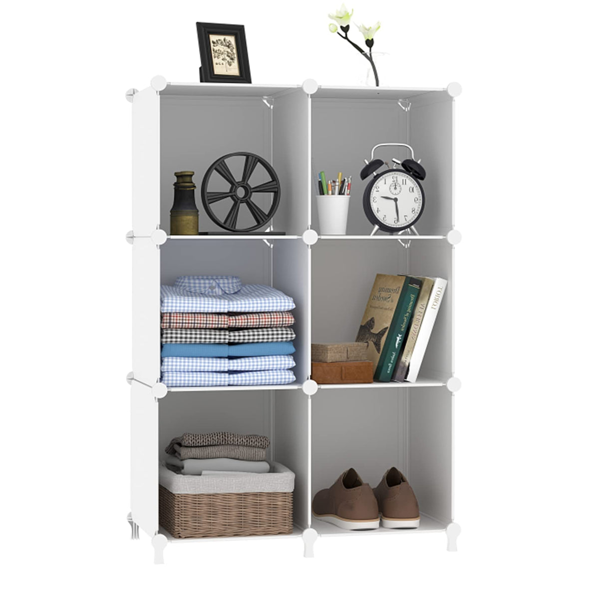 White 6 Cube Storage Organizer C860420