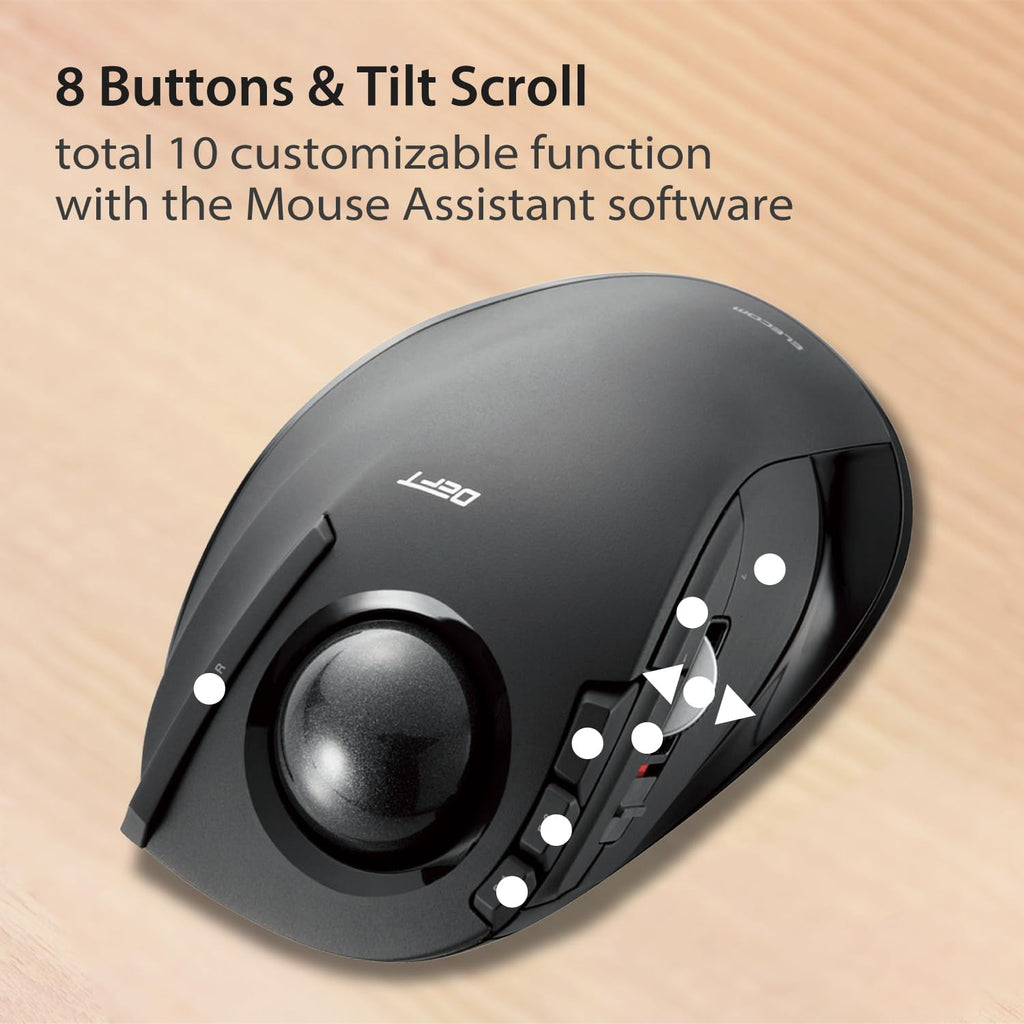 Wireless Ergonomic Trackball Mouse D647