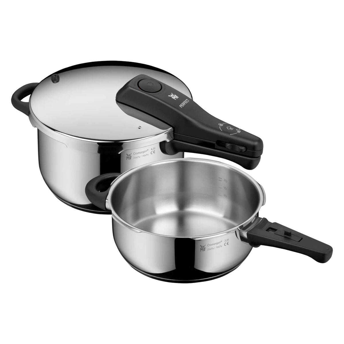 Quick Cooker Set 22 cm 4.5 L and 3 L Stainless Steel Q19987