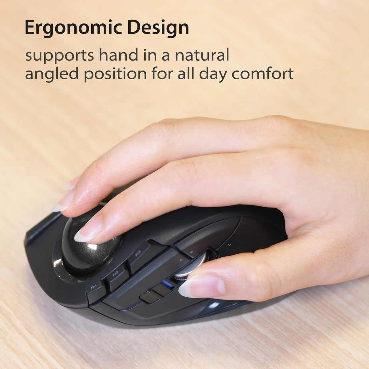 Wireless Ergonomic Trackball Mouse D647