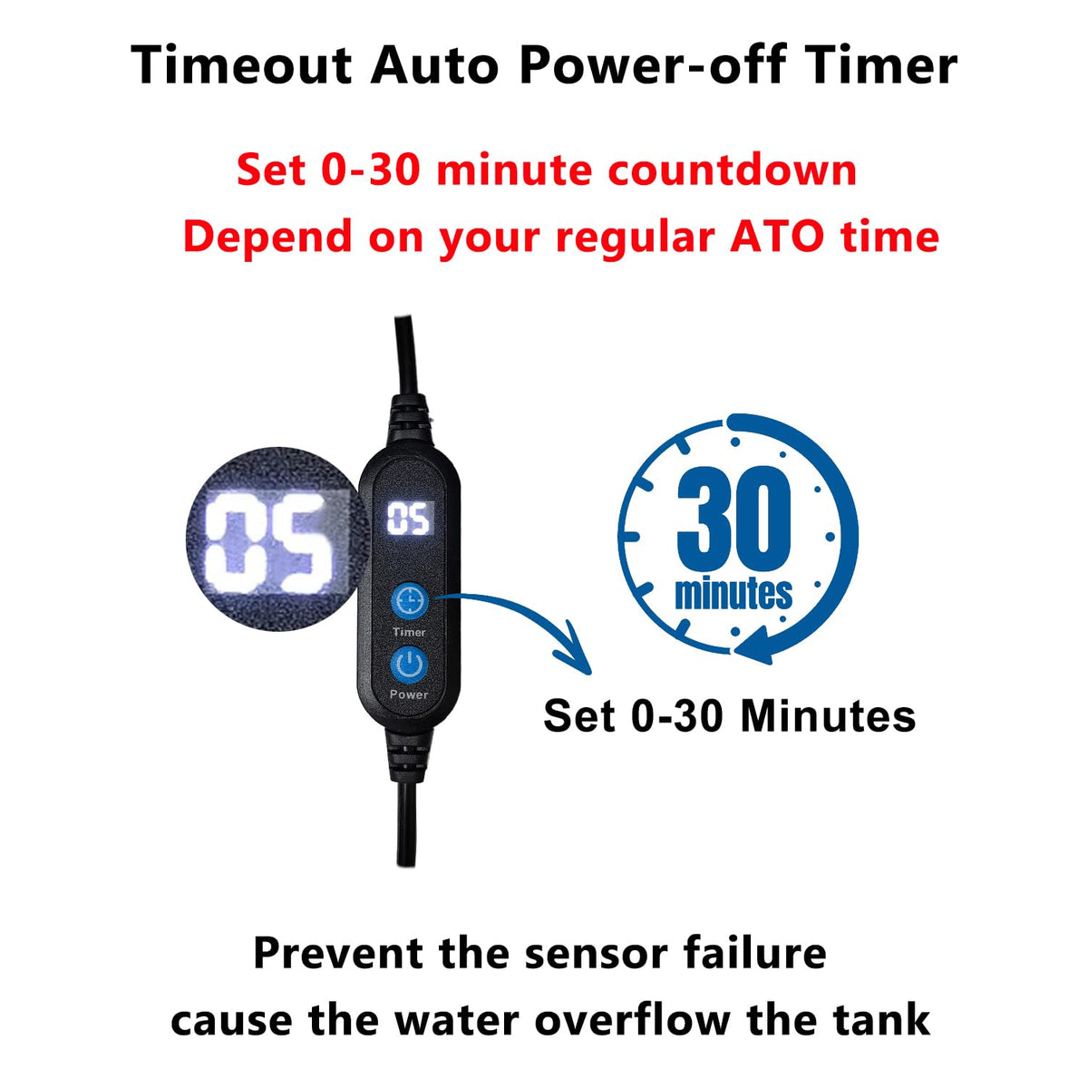 Aquarium Auto Top Off System with 4 Level Flow Control Pump S33663