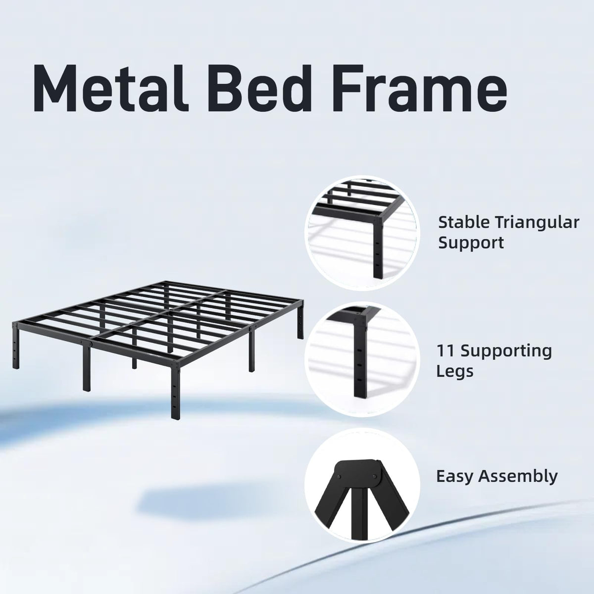 18 Inch Queen Metal Platform Bed Frame I6116