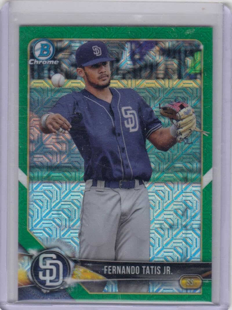 2018 Bowman Mega Box Chrome Green #BCP114 Fernando Tatis Jr. Baseball Trading Card A9729