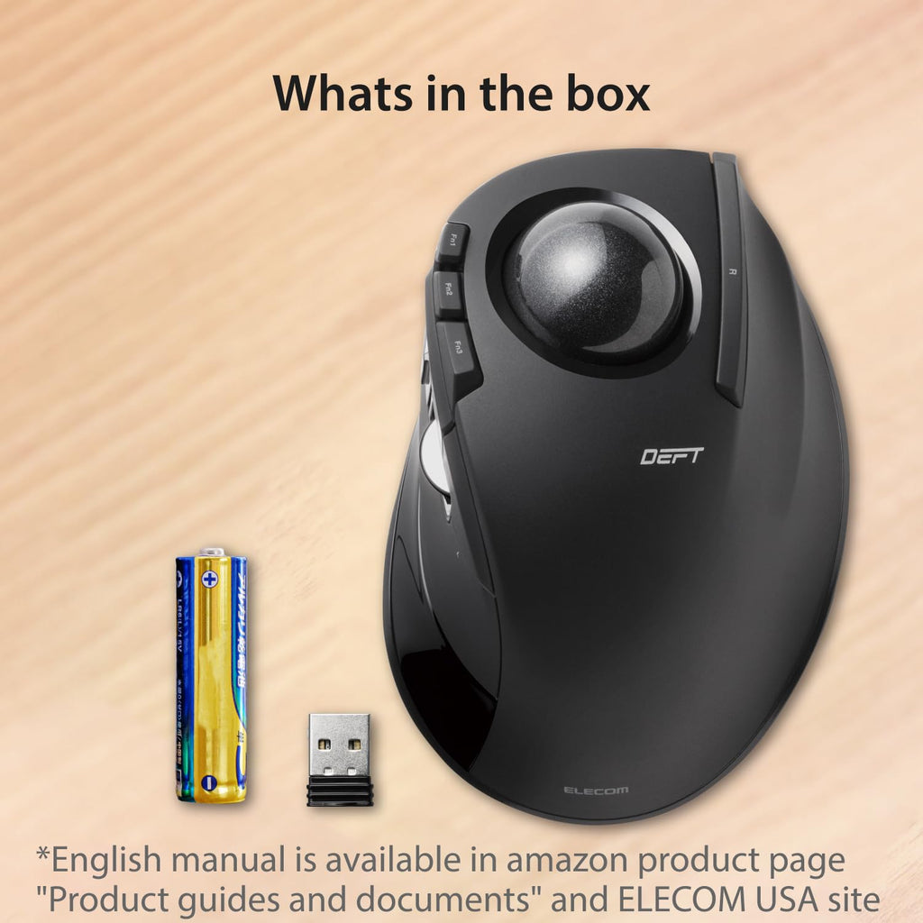 Wireless Ergonomic Trackball Mouse D647