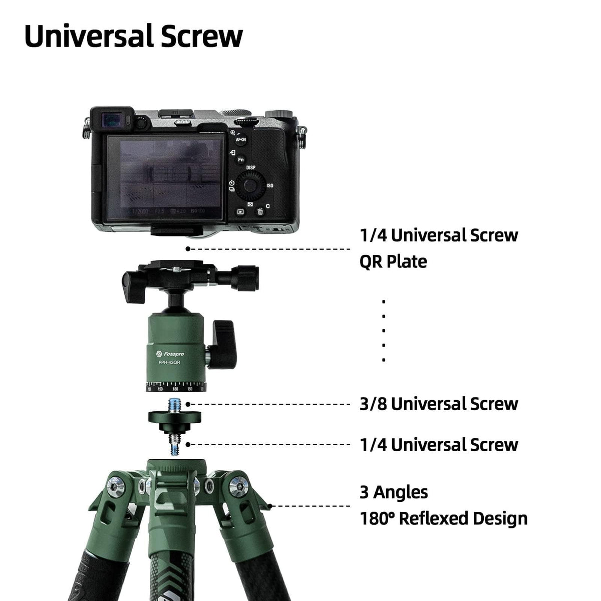 Carbon Fiber 60 Inch Camera Tripod D2916