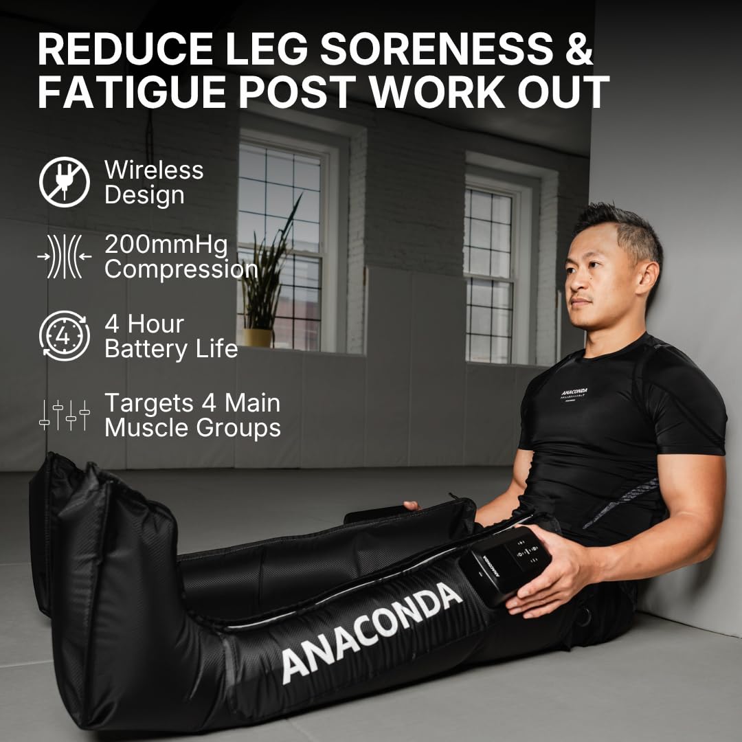 Wireless Leg Compression Boots with 4 Sequential Zones, 3 Modes, 4-Hour Battery Q9317