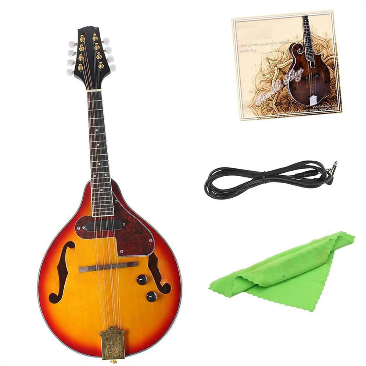8-String Electric Mandolin Sunburst A Style Rosewood Fingerboard Z6525