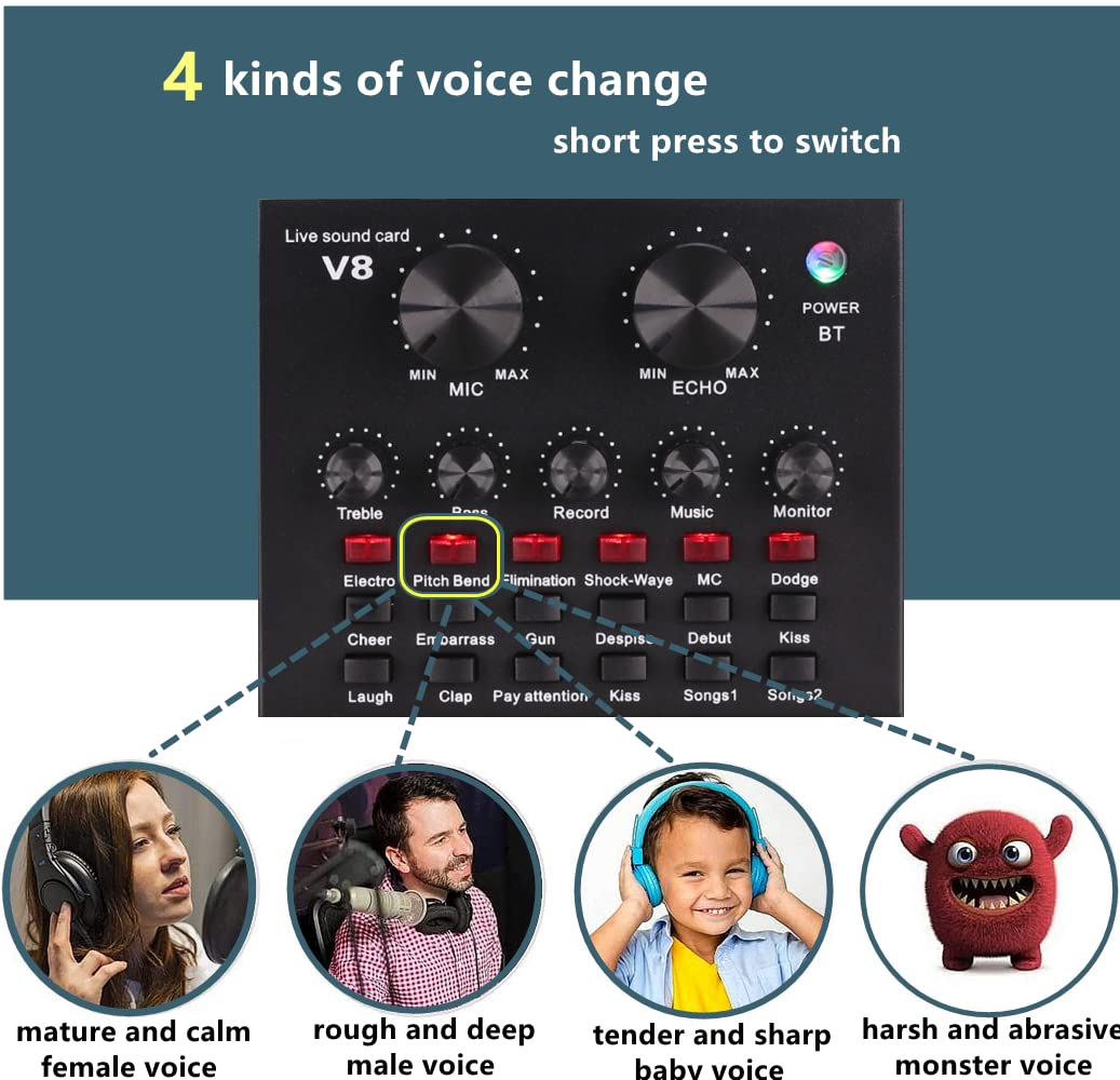 Condenser Microphone Bundle with Voice Changer C3272