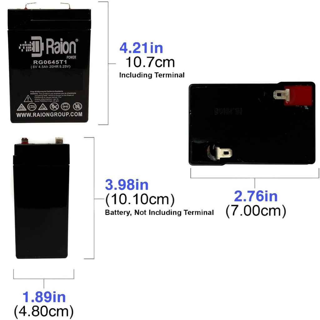 6V 4.5Ah Replacement SLA Battery - 12 Pack E6607