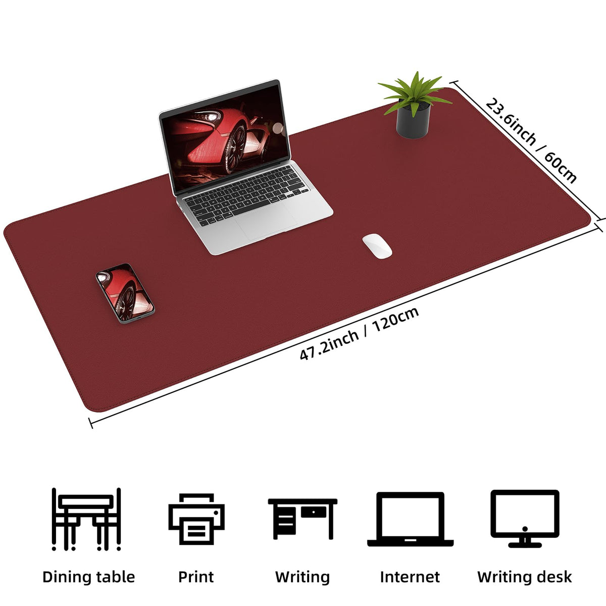 Cork & PU Leather Desk Mat 47" x 23.6" M528