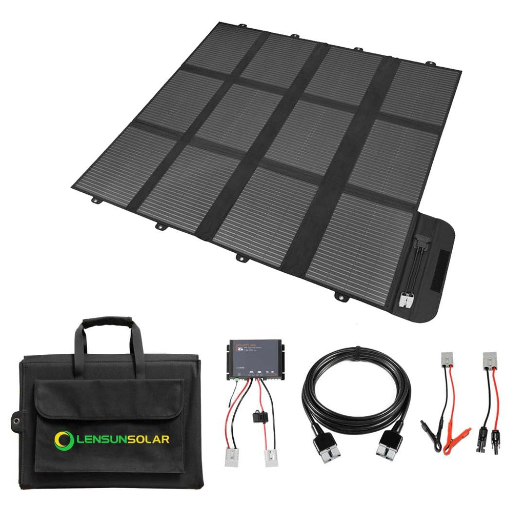 300W 12V Portable Solar Panel Blanket with 20A MPPT Charger Controller V1943