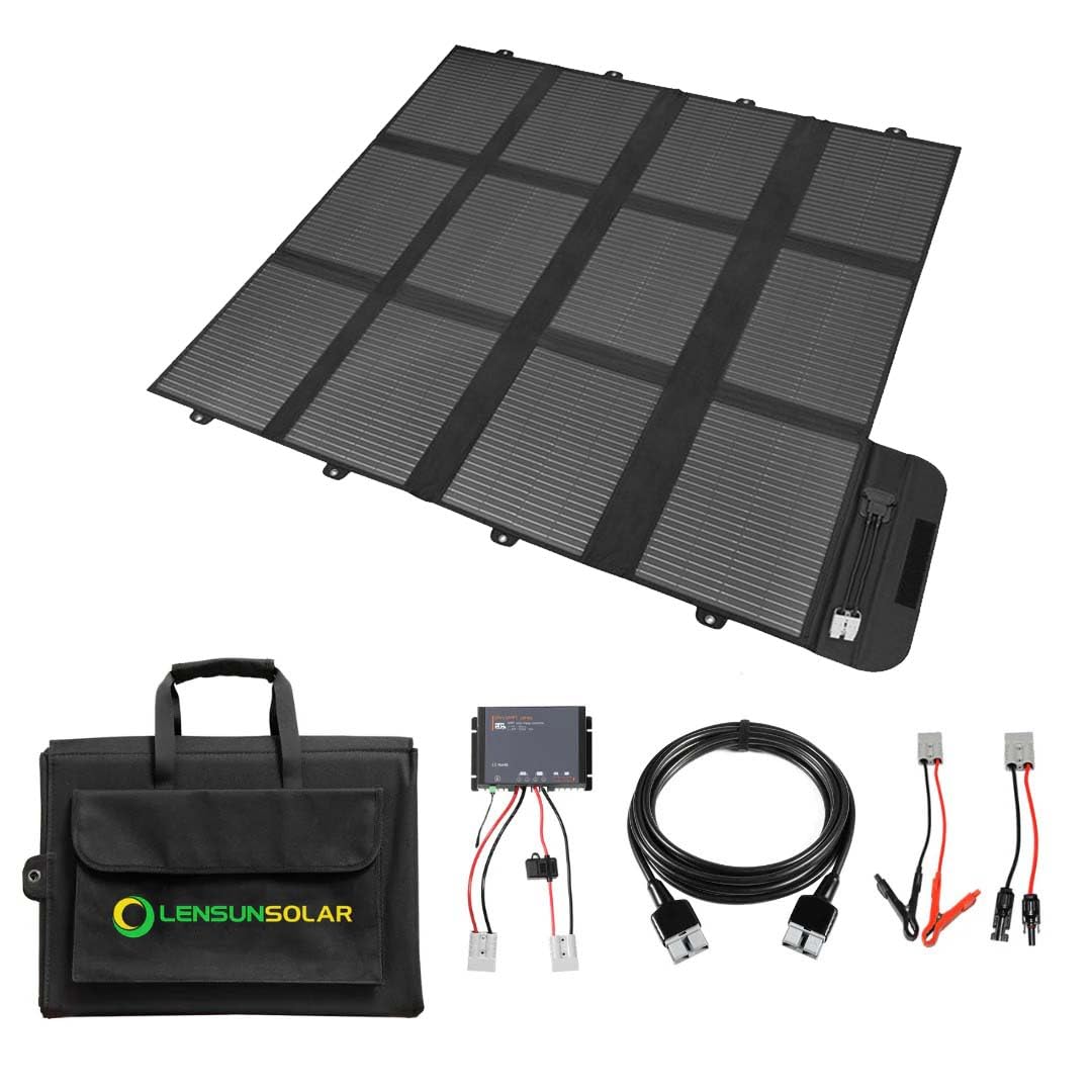 300W 12V Portable Solar Panel Blanket with 20A MPPT Charger Controller V1943