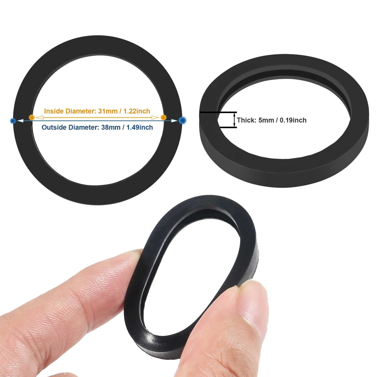 Gas Can Spout Gasket Seals Replacement Rubber Gaskets J3701