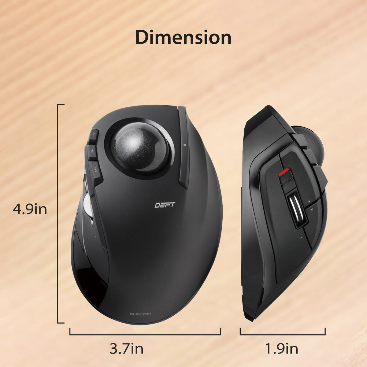 Wireless Ergonomic Trackball Mouse D647