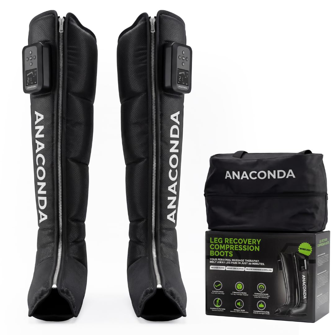 Wireless Leg Compression Boots with 4 Sequential Zones, 3 Modes, 4-Hour Battery Q9317
