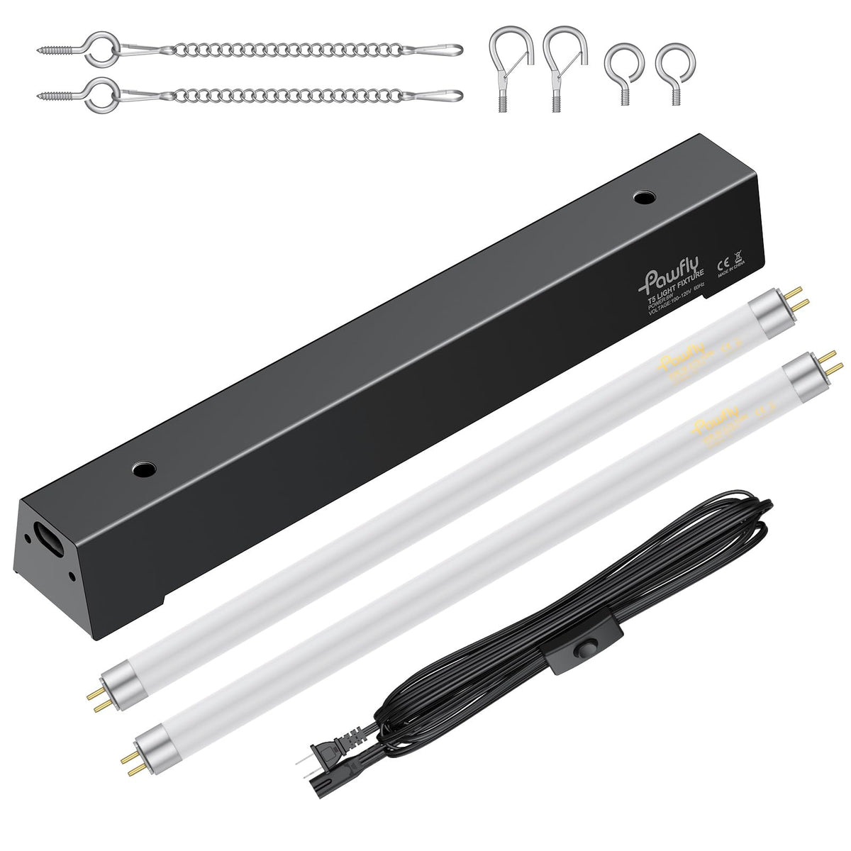 T5 Reptile Light Combo Kit with 2 UVB Tubes, 10.0 UVB Light Fixture, 12 inch W609