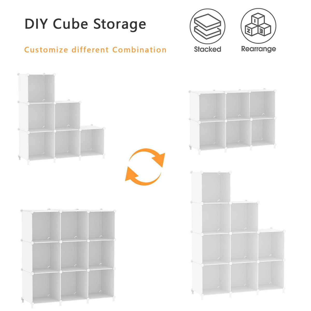 White 6 Cube Storage Organizer C860420