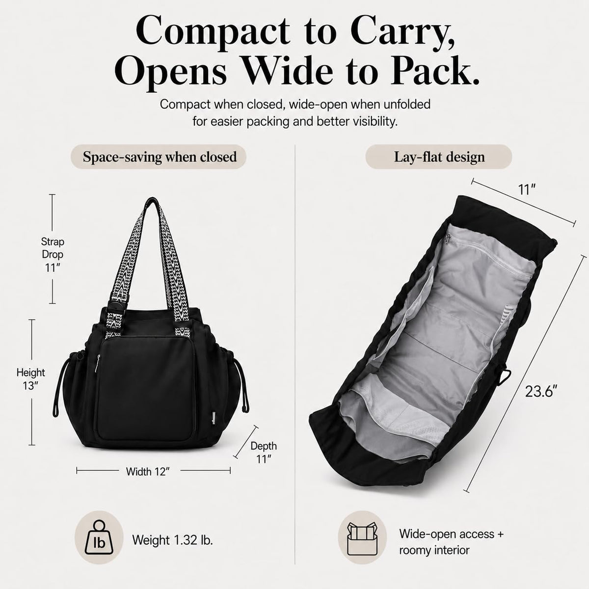 Tote Bag with 16 Pockets A557
