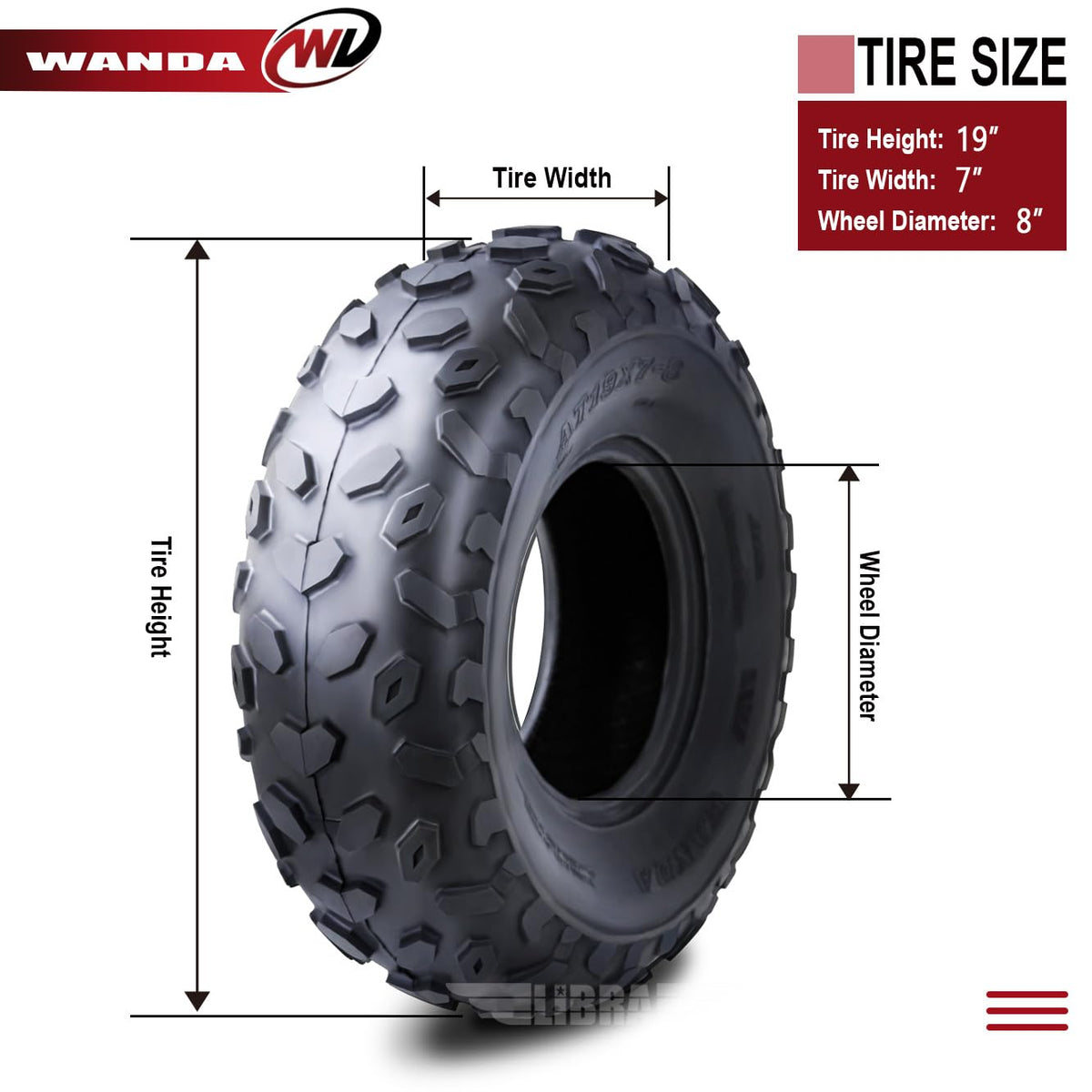 19X7-8 4PR ATV Tires P6081
