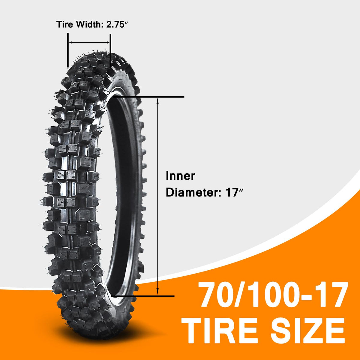 90/100-14 3.00-14 70/100-17 2.75-17 Tire and Inner Tube J74966
