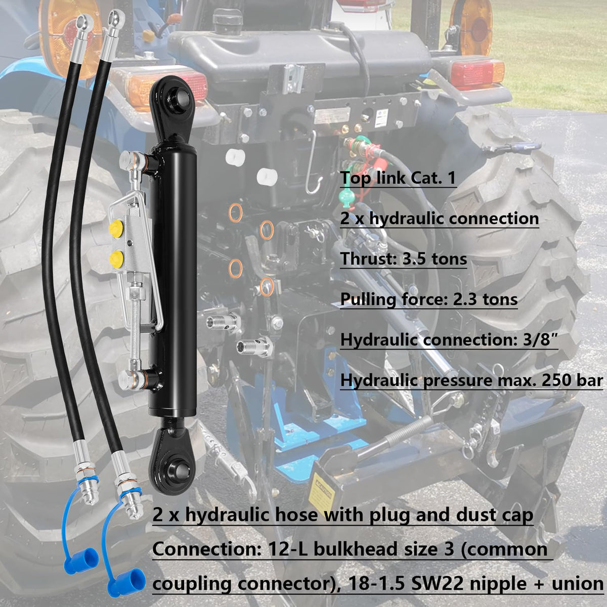 Hydraulic Top Link Cat 1-1 G501