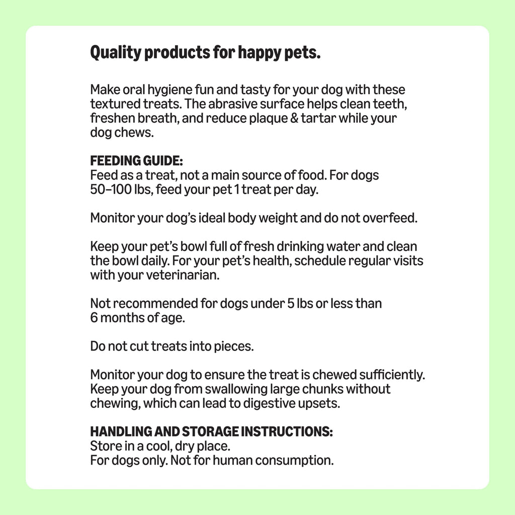 Unflavored Dental Dog Treats, 24 Count R3961