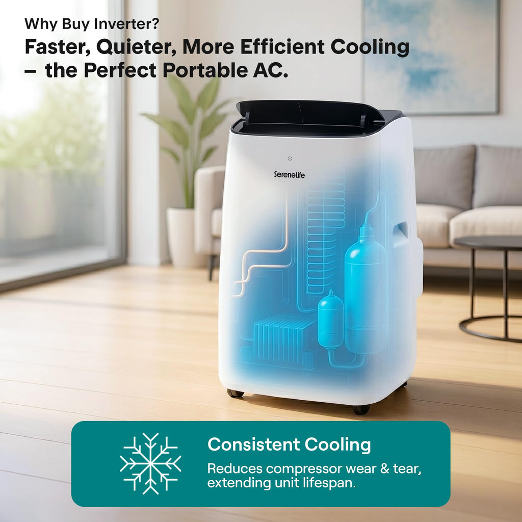12000 BTU Inverter Portable Air Conditioner & Heater with Wi-Fi F5500