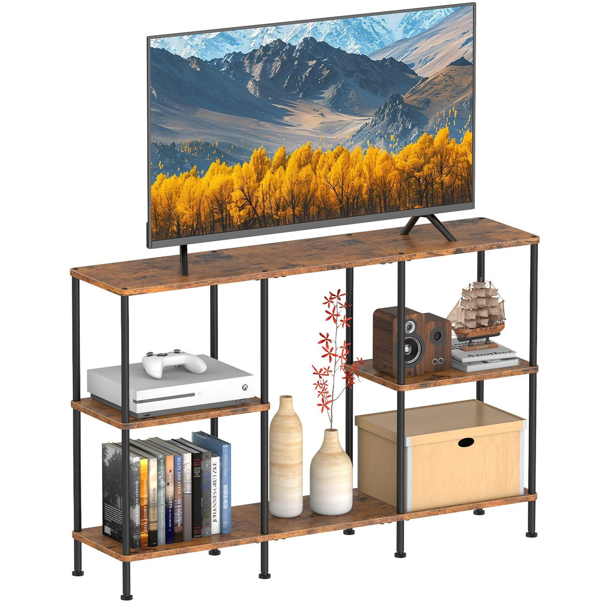 Tall 3 Tier TV Stand with Storage X3616
