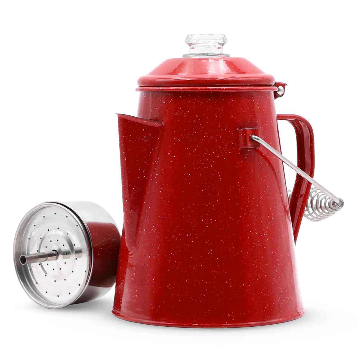 10 Cups Enamel Camping Percolator Coffee Pot F51963