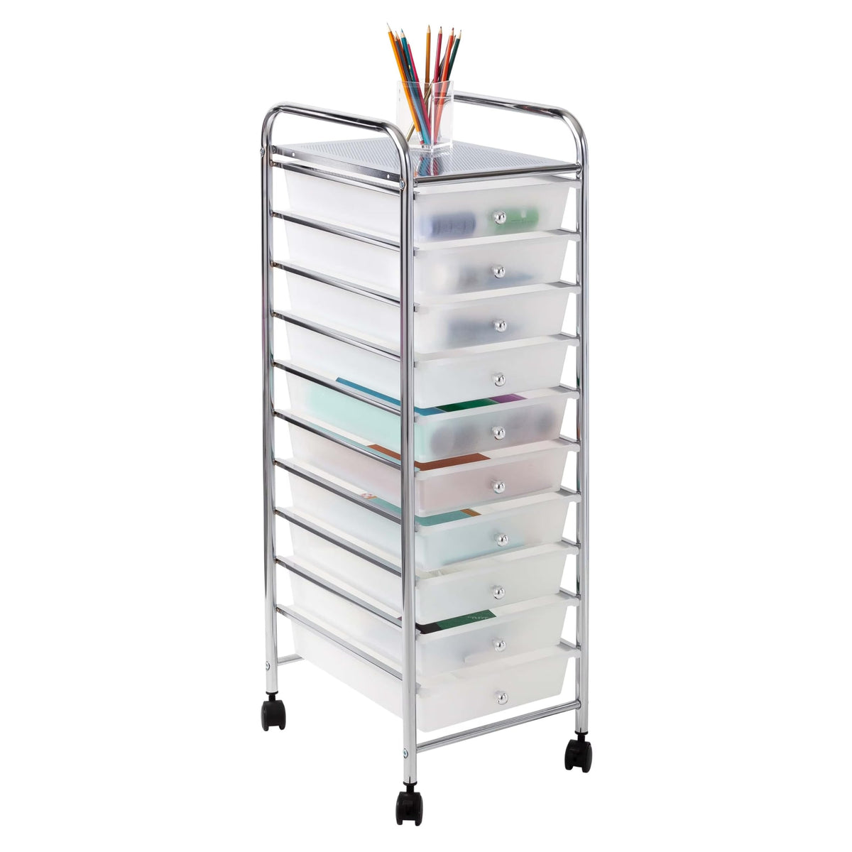 10 Drawer Rolling Storage Cart F9434
