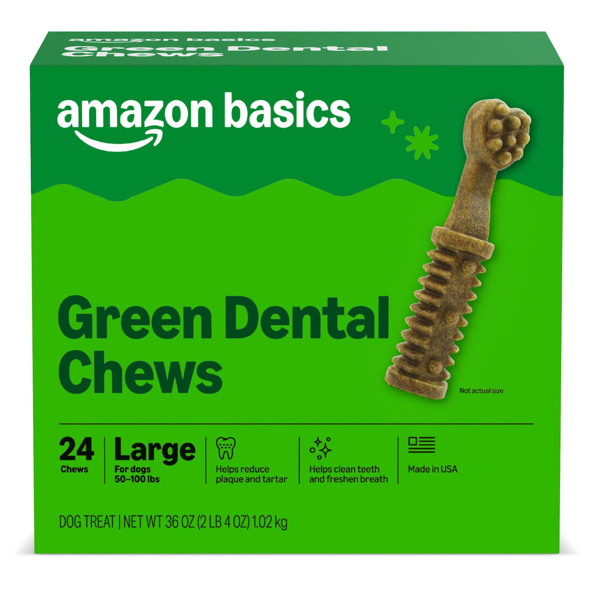 Unflavored Dental Dog Treats, 24 Count R3961