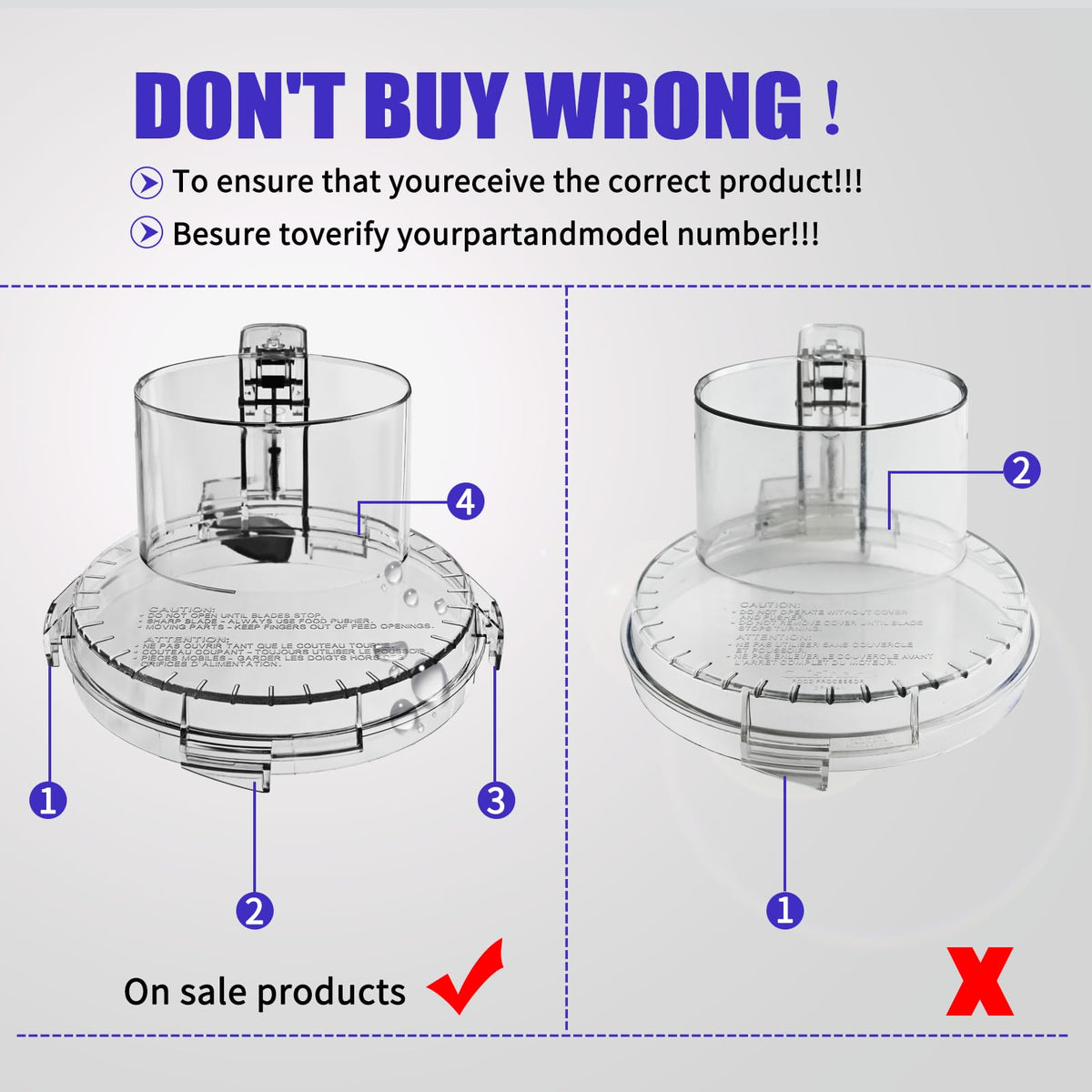 Food Processor Work Bowl Lid A607