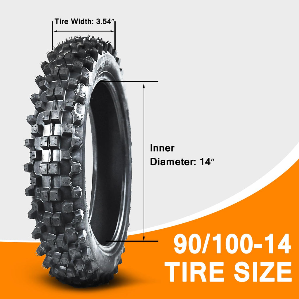 90/100-14 3.00-14 70/100-17 2.75-17 Tire and Inner Tube J74966