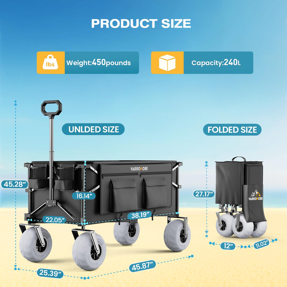 240L Beach Wagon with Balloon Wheels Z3871