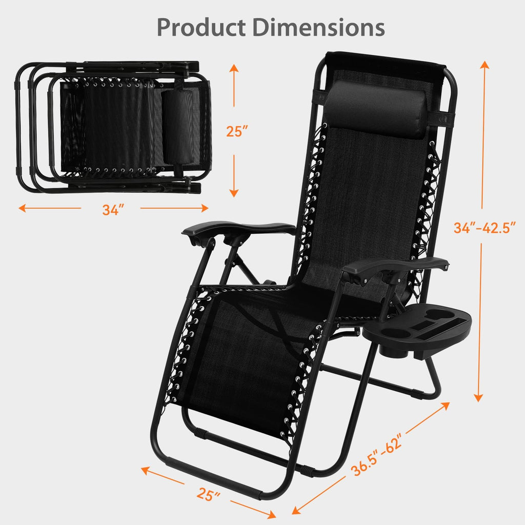 Black Zero Gravity Lounge Chair E497