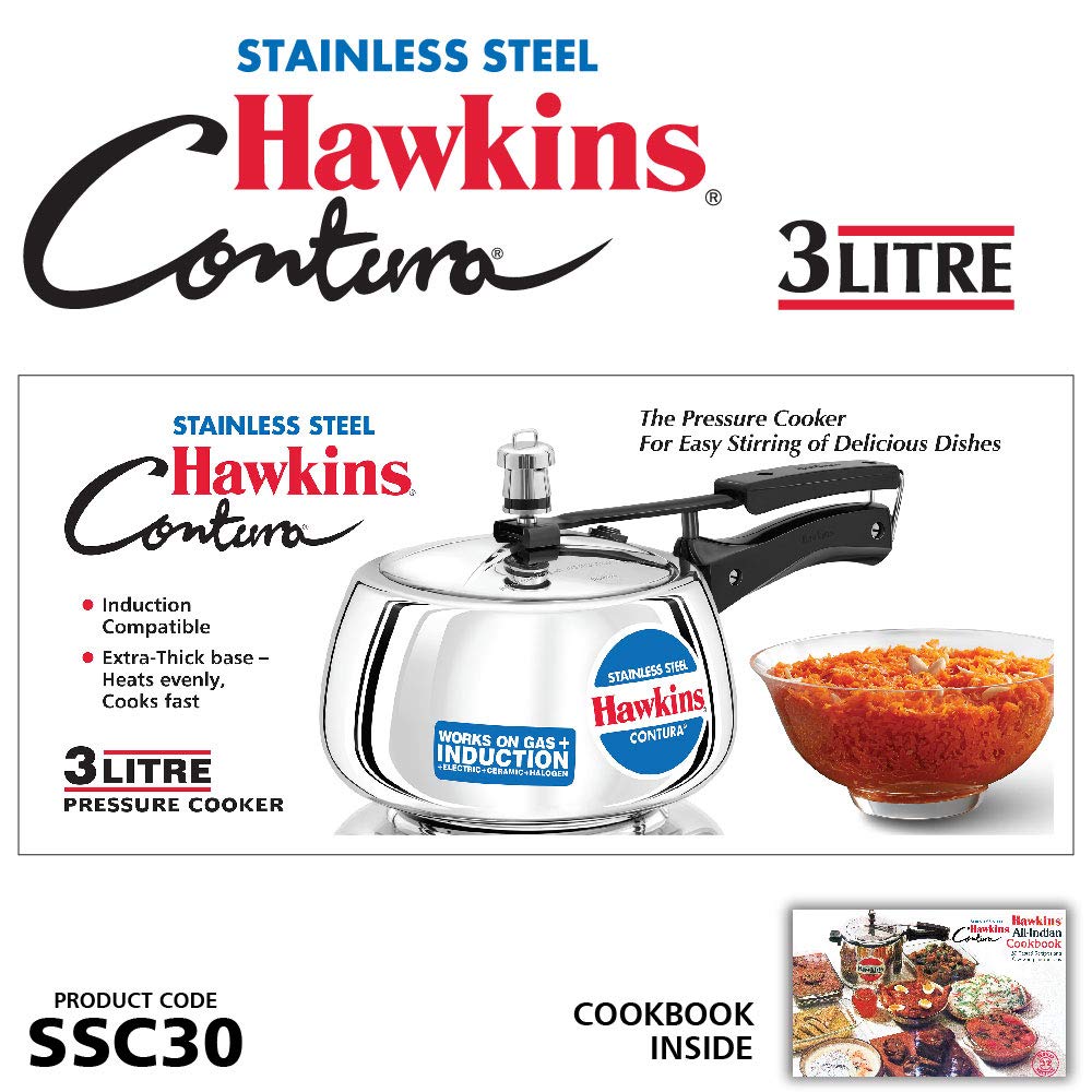 Stainless Steel Pressure Cooker, 3 Liter R409