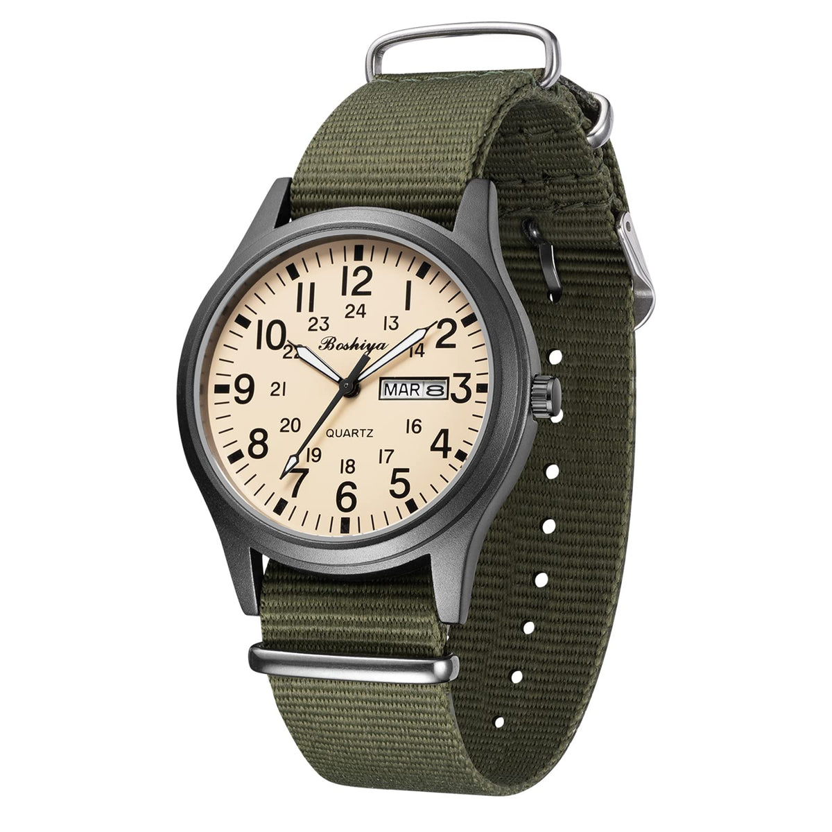 Men's Military Tactical Field Watch Waterproof Analogue Quartz Nylon B879